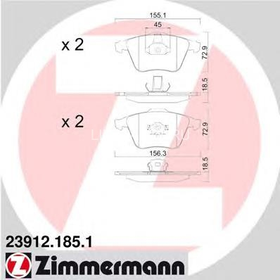 Колодки передние Mazda 3 MPS (2006-2013) Zimmermann