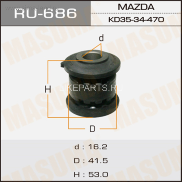 Сайлентблок переднего рычага Mazda CX-5 (2012-2017) передний Masuma