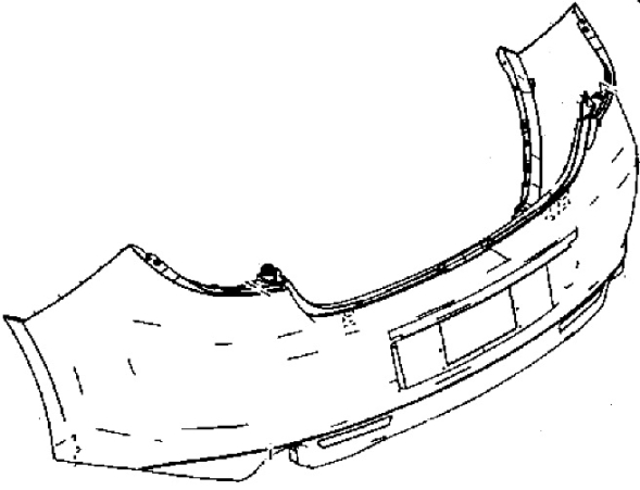 Задний бампер Mazda 6 (2007-2009) MV Parts