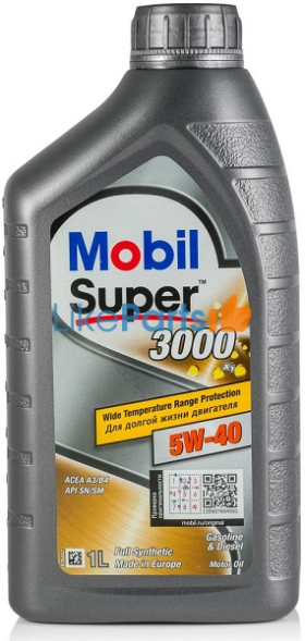 Масло моторное Mobil Super 3000 5W40 (1л)