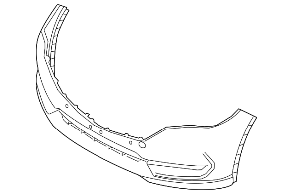 Передний бампер Mazda CX-5 (2017-) (без ПТФ)