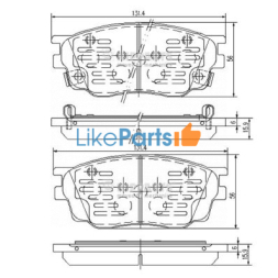 Колодки передние Mazda 6 1.8 (2002-2007) Nipparts