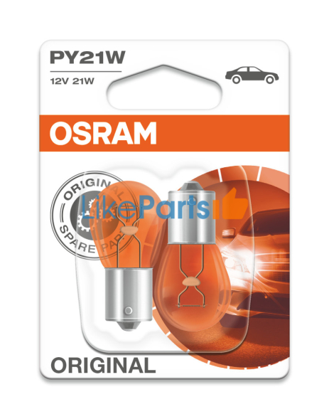 Лампа фары PY21W Osram с цоколем желтая