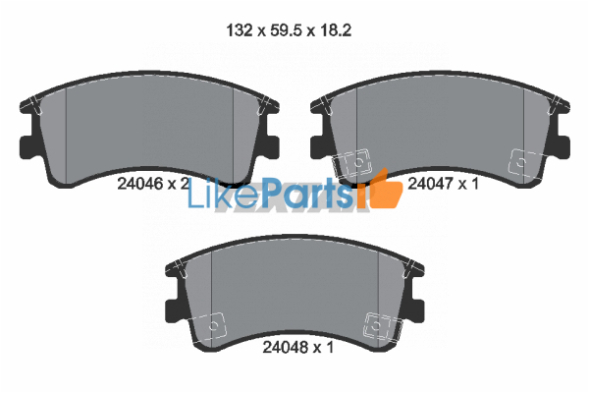 Колодки передние Mazda 6 2.0/2.3 (2002-2007) Textar