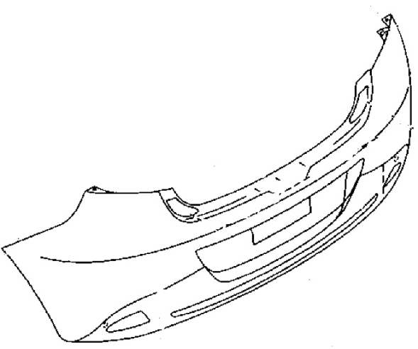 Задний бампер Mazda 2 (2007-2015)