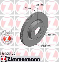 Диск передний Mazda 3 2.0 (2013-) Zimmerman