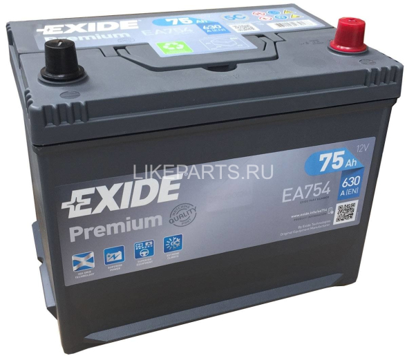 Аккумулятор Mazda 3 2.3/2.5/MPS (2003-2013) Exide